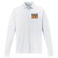 Get In Loser We're Getting Tacos Funny Retro Vintage Cool Cat Performance Long Sleeve Polo