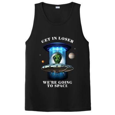 Get In Loser Funny Alien Going To Space PosiCharge Competitor Tank