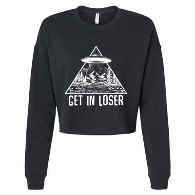 Get In Loser Alien Cropped Pullover Crew
