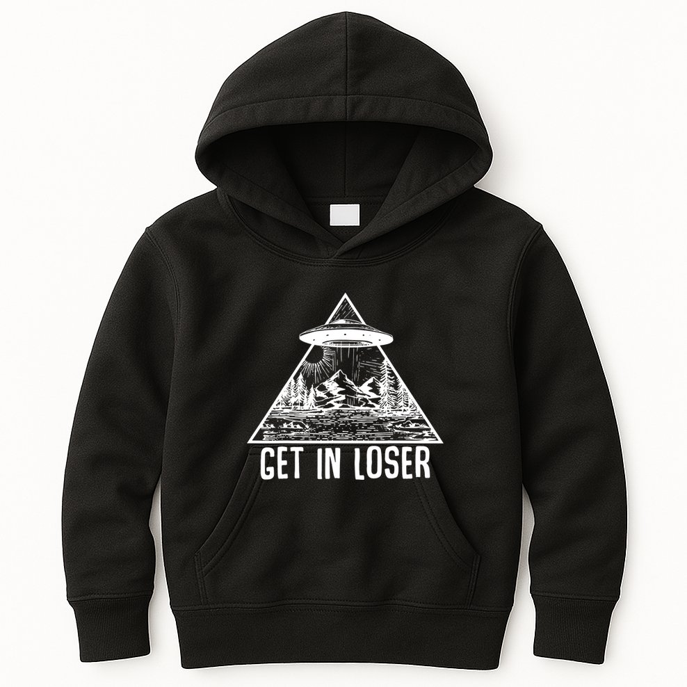 Get In Loser Alien Kids Hoodie