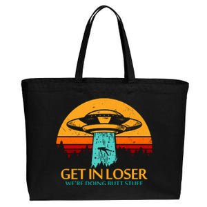 Get In Loser We're Doing Butt Stuff Cotton Canvas Jumbo Tote