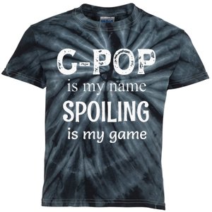 GPop Is My Name Spoiling Is My Game Grandpop Grandpa Kids Tie-Dye T-Shirt