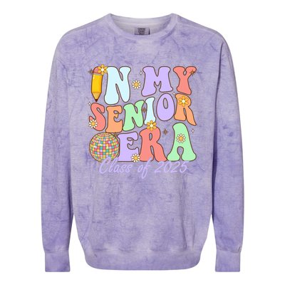 Groovy In My Senior Era Class Of 2025 Graduate Senior 2025 Funny Gift Colorblast Crewneck Sweatshirt