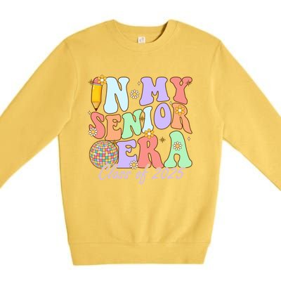 Groovy In My Senior Era Class Of 2025 Graduate Senior 2025 Funny Gift Premium Crewneck Sweatshirt