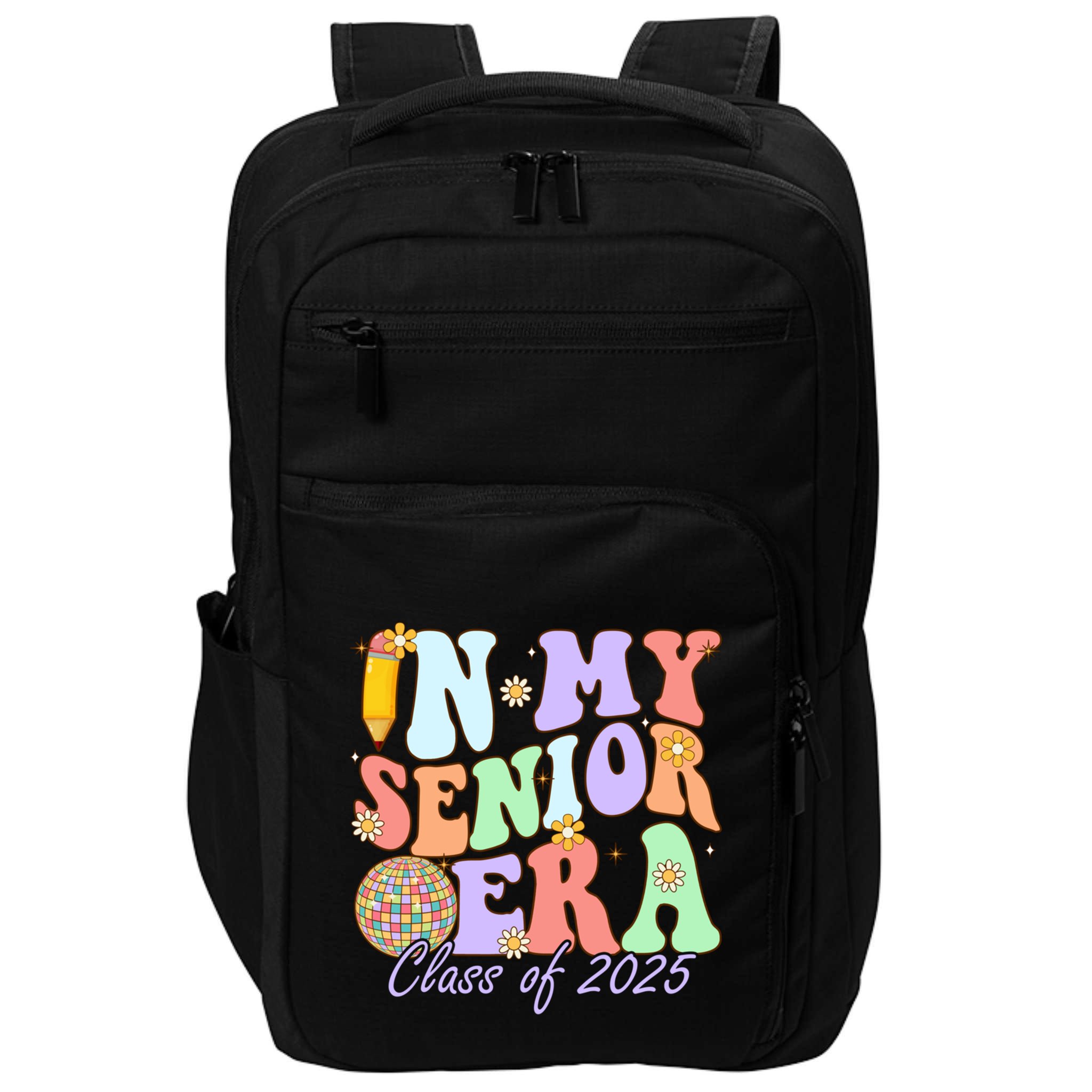 Groovy In My Senior Era Class Of 2025 Graduate Senior 2025 Funny Gift Impact Tech Backpack
