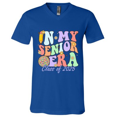 Groovy In My Senior Era Class Of 2025 Graduate Senior 2025 Funny Gift V-Neck T-Shirt
