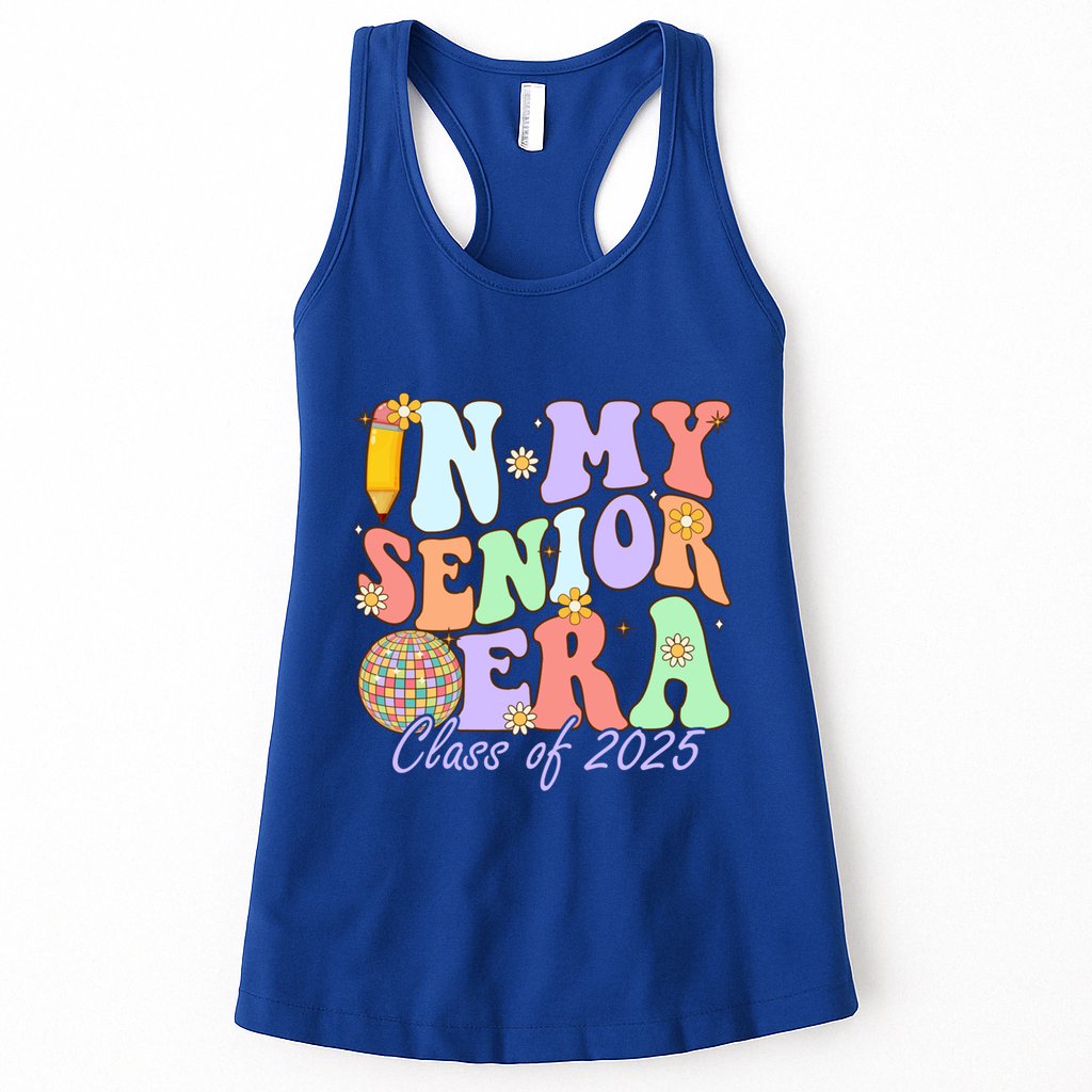 Groovy In My Senior Era Class Of 2025 Graduate Senior 2025 Funny Gift Womens Tank Top