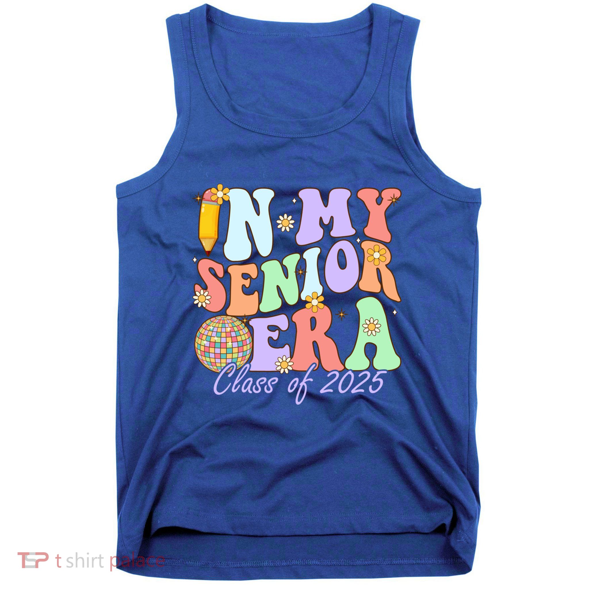 Groovy In My Senior Era Class Of 2025 Graduate Senior 2025 Funny Gift Tank Top