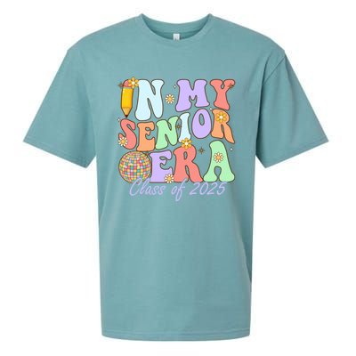 Groovy In My Senior Era Class Of 2025 Graduate Senior 2025 Funny Gift Sueded Cloud Jersey T-Shirt