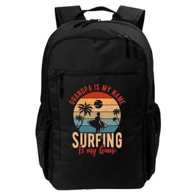 Grandpa Is My Name Surfing Is My Game Backpack