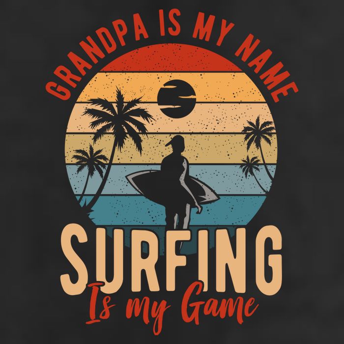 Grandpa Is My Name Surfing Is My Game 25L Jumbo Tote