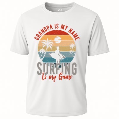 Grandpa Is My Name Surfing Is My Game Performance Shirt
