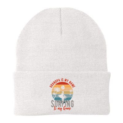 Grandpa Is My Name Surfing Is My Game Beanie