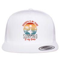 Grandpa Is My Name Surfing Is My Game Flatbill Hat