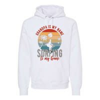 Grandpa Is My Name Surfing Is My Game Premium Hoodie