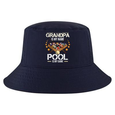 Grandpa Is My Name Pool Is My Game | Funny Billiard Player Cool Comfort Performance Bucket Hat