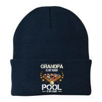 Grandpa Is My Name Pool Is My Game | Funny Billiard Player Knit Cap Winter Beanie