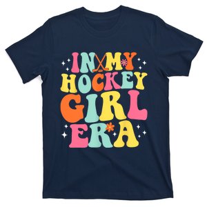 Groovy In My Hockey Girl Era Retro Game Day Gift Ice Hockey T-Shirt