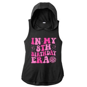 Groovy In My 8th Birthday Era Eight 8 Years Old Birthday Ladies PosiCharge Tri-Blend Wicking Draft Hoodie Tank