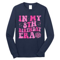 Groovy In My 8th Birthday Era Eight 8 Years Old Birthday Long Sleeve Shirt