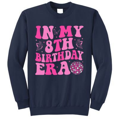 Groovy In My 8th Birthday Era Eight 8 Years Old Birthday Sweatshirt