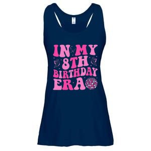 Groovy In My 8th Birthday Era Eight 8 Years Old Birthday Ladies Essential Flowy Tank