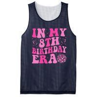 Groovy In My 8th Birthday Era Eight 8 Years Old Birthday Mesh Reversible Basketball Jersey Tank