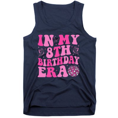 Groovy In My 8th Birthday Era Eight 8 Years Old Birthday Tank Top