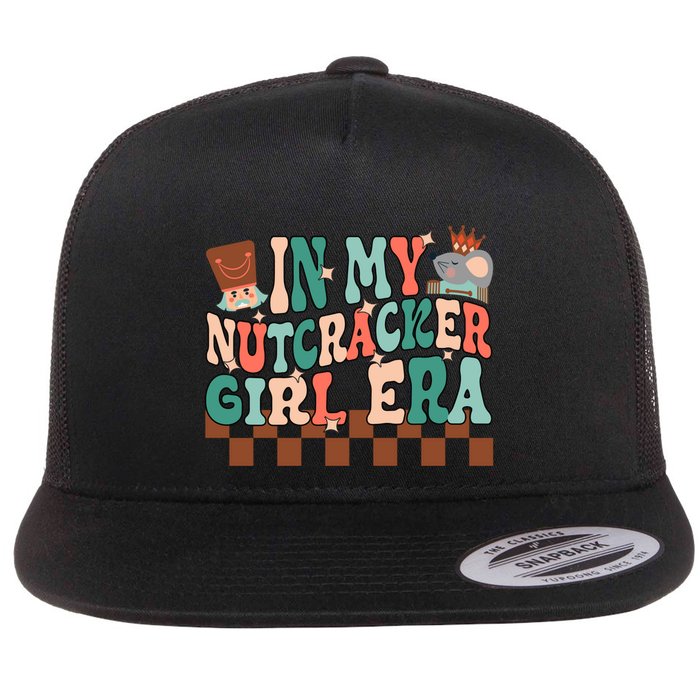 Groovy In My Nutcracker Era Funny Christmas Holiday Flat Bill Trucker Hat