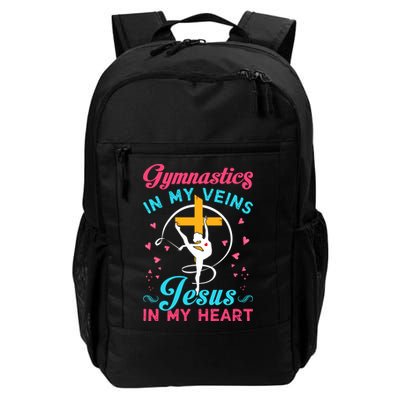 Gymnastics In My Veins Jesus In My Heart Funny Gift Backpack