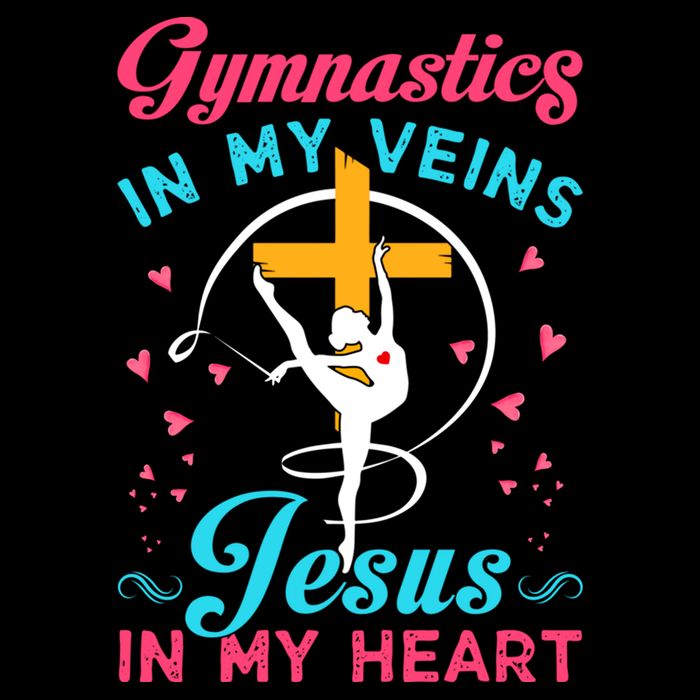Gymnastics In My Veins Jesus In My Heart Funny Gift Drawstring Bag