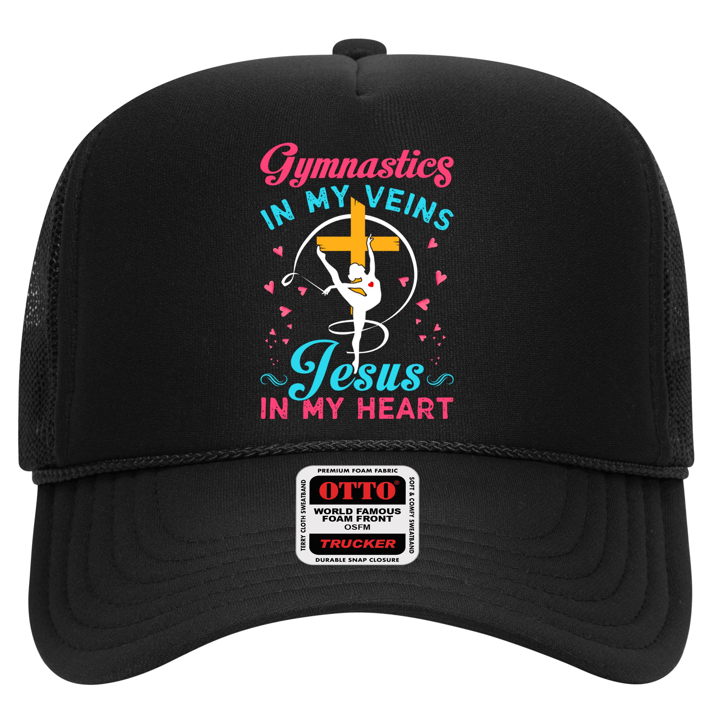 Gymnastics In My Veins Jesus In My Heart Funny Gift Hat
