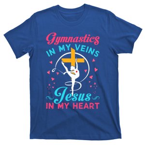 Gymnastics In My Veins Jesus In My Heart Funny Gift T-Shirt