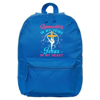 Gymnastics In My Veins Jesus In My Heart Funny Gift 16 in Basic Backpack