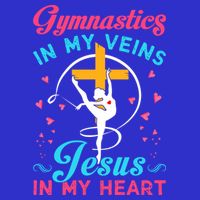 Gymnastics In My Veins Jesus In My Heart Funny Gift 16 in Basic Backpack