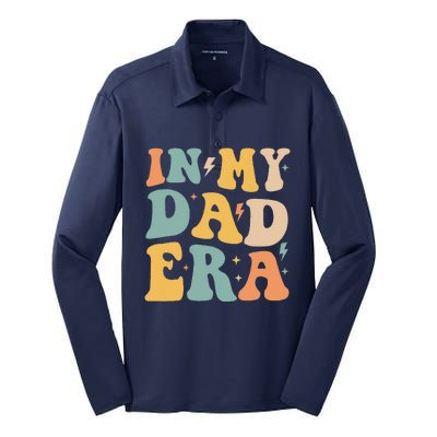 Groovy In My Dad Era Funny Dad Father Daddy Era Silk Touch Performance Long Sleeve Polo