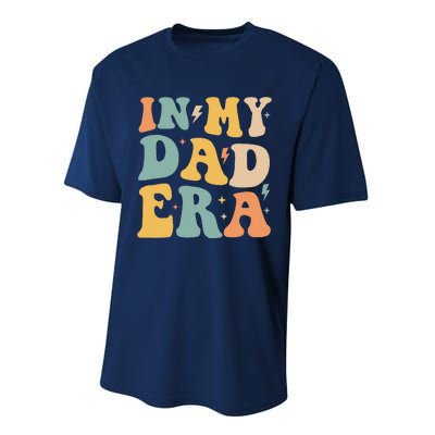 Groovy In My Dad Era Funny Dad Father Daddy Era Performance Sprint T-Shirt