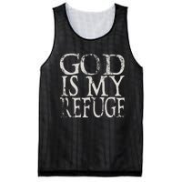 God Is My Refuge Jesus Christian Bible Mesh Reversible Basketball Jersey Tank