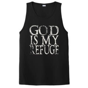 God Is My Refuge Jesus Christian Bible PosiCharge Competitor Tank