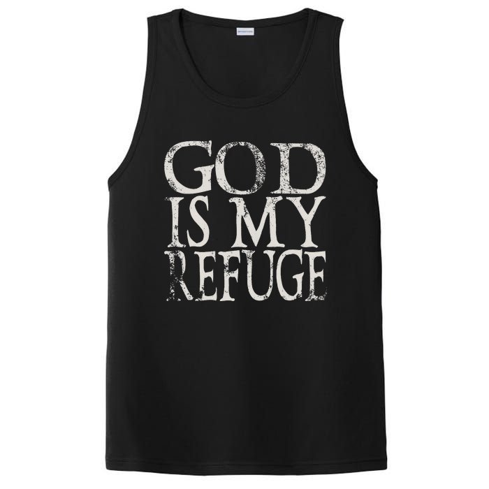 God Is My Refuge Jesus Christian Bible PosiCharge Competitor Tank