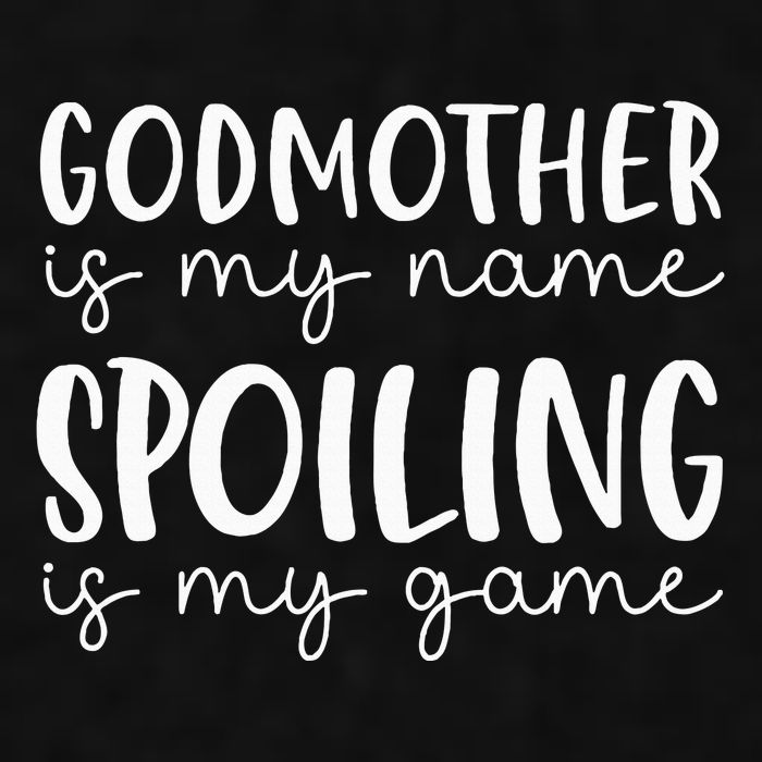 Godmother Is My Name Spoiling Is My Game Funny Godmother Ladies PosiCharge Tri-Blend Wicking Tank