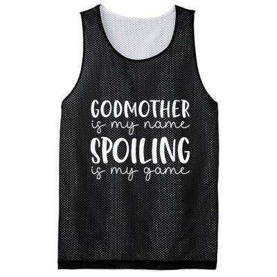 Godmother Is My Name Spoiling Is My Game Funny Godmother Mesh Reversible Basketball Jersey Tank