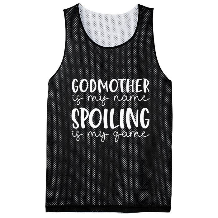 Godmother Is My Name Spoiling Is My Game Funny Godmother Mesh Reversible Basketball Jersey Tank