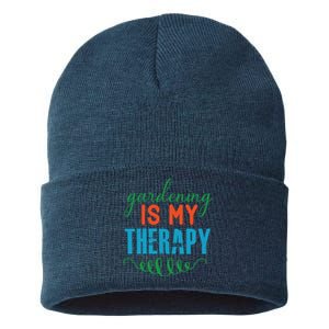 Gardening Is My Therapy Sustainable Knit Beanie