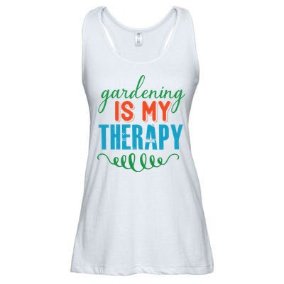 Gardening Is My Therapy Ladies Essential Flowy Tank