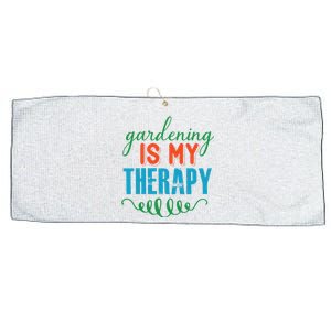 Gardening Is My Therapy Large Microfiber Waffle Golf Towel