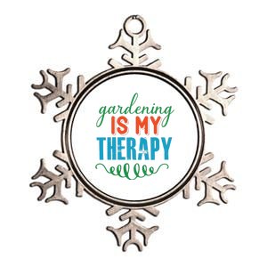 Gardening Is My Therapy Metallic Star Ornament