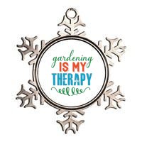 Gardening Is My Therapy Metallic Star Ornament