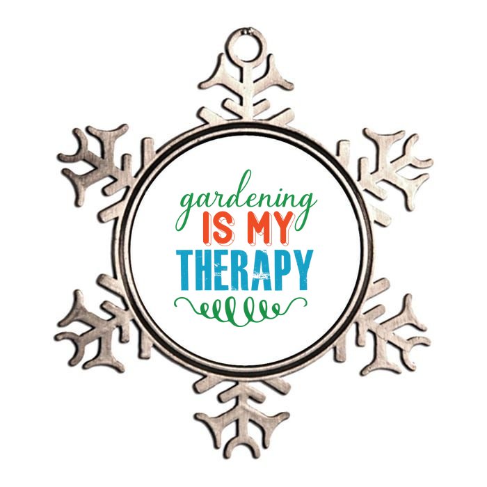 Gardening Is My Therapy Metallic Star Ornament