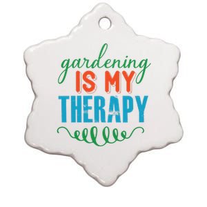 Gardening Is My Therapy Ceramic Star Ornament